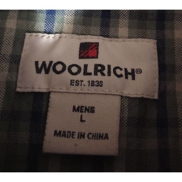 Woolrich Shirt‎ Men's Large Green plaid - Picture 5 of 7